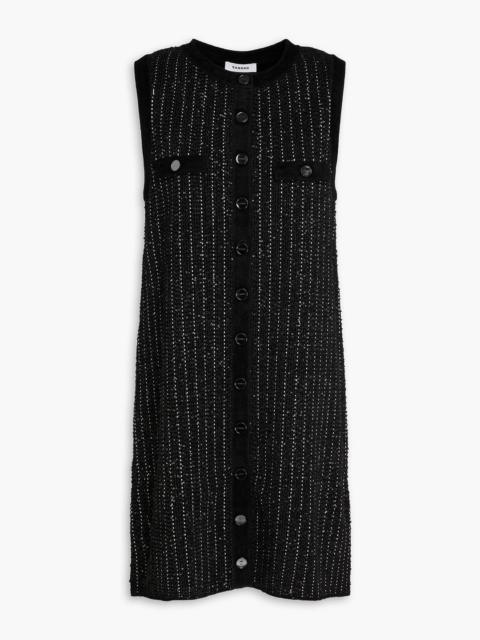 Sandro Sequin-embellished velour mini dress