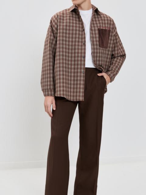 Marni Check Grain De Poudre Wool Shirt