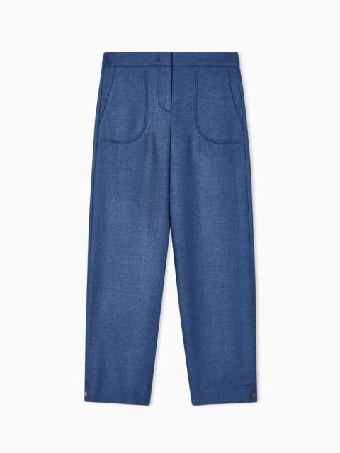 GIORGIO ARMANI SILK AND WOOL TROUSERS