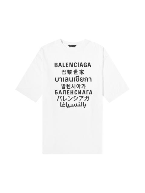 BALENCIAGA Balenciaga Multi Logo T-Shirt 'White/Black'