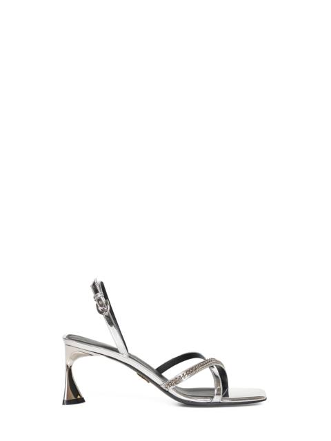 Stella McCartney Stella Mccartney Women Silver Elsa Metallic Heeled Sandals