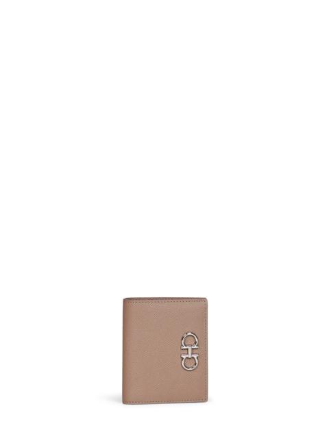 FERRAGAMO Ferragamo Women Warm Taupe Gancini Compact Wallet