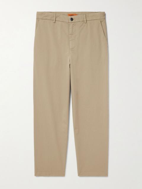 BARENA Canasta Straight-Leg Cotton-Blend Trousers Beige