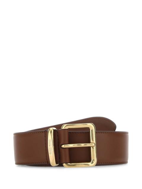Miu Miu Miu Miu Women Brown Leather Belt