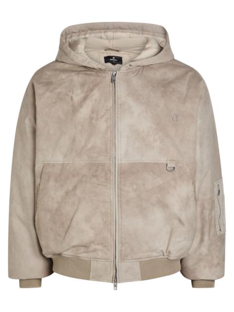 REPRESENT Represent Hooded Brushed Stretch-cotton Bomber Jacket