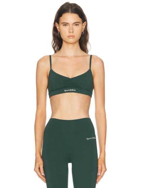 Sporty & Rich Serif Logo Mini Sports Bra
