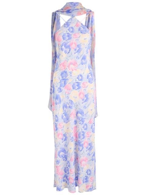 RIXO Rixo Hayley Printed Scarf-effect Midi Dress