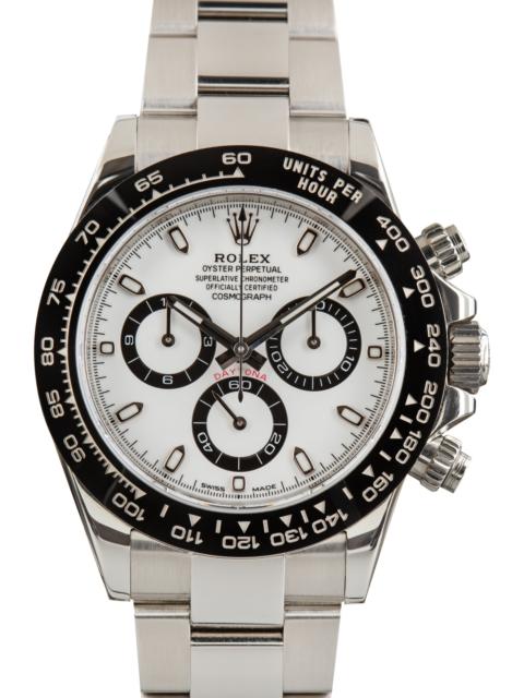 ROLEX Pre-Owned Rolex White Dial Daytona Cosmograph Ref 116500LN Stainless Steel