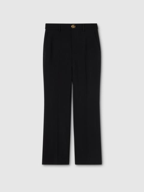 GUCCI Crêpe wool pants with Double G button