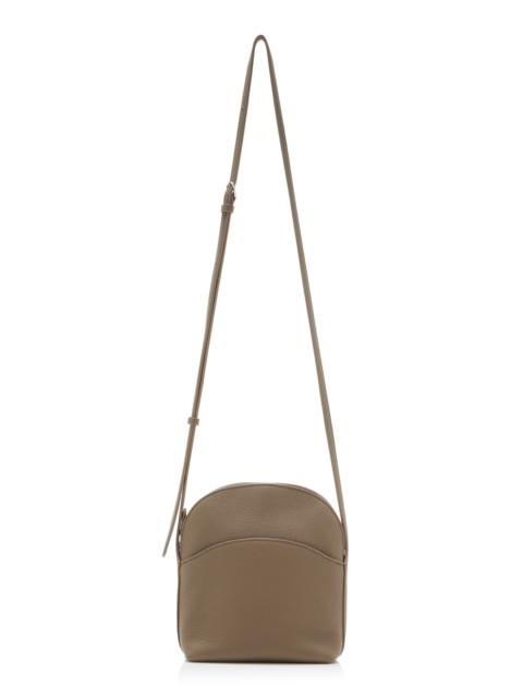 The Row Annie N/S Leather Crossbody Bag taupe
