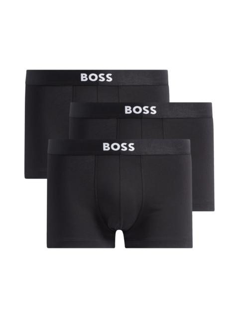 BOSS BOSS 3-Pack ONE Stretch Cotton Trunks in Black at Nordstrom