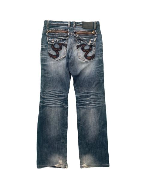 If Six Was Nine - Cloud 72 🔥 Clawmark Flare Jeans Denim