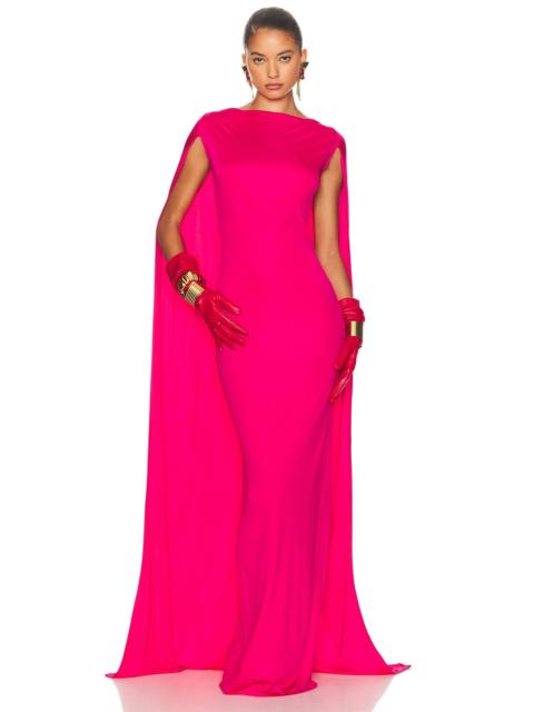 HELSA The Alva Caped Jersey Dress