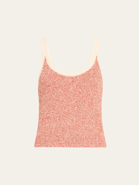 Vince Stripe Scoop-Neck Tank Top