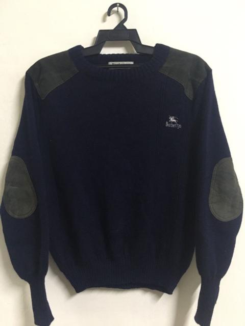 Burberry Prorsum - Knitted Sweater with leather patch elbow & Shoulder