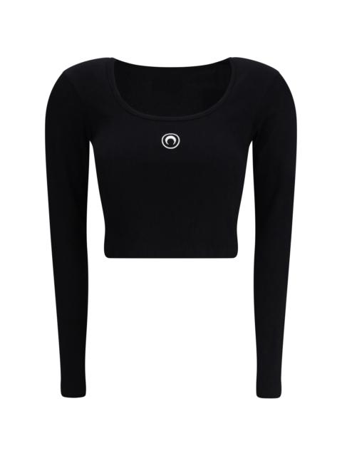 Marine Serre Marine Serre Women Moon Logo Long-Sleeved Top