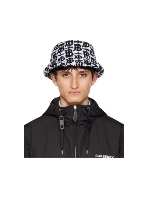 Burberry Black & White Monogram Bucket Hat