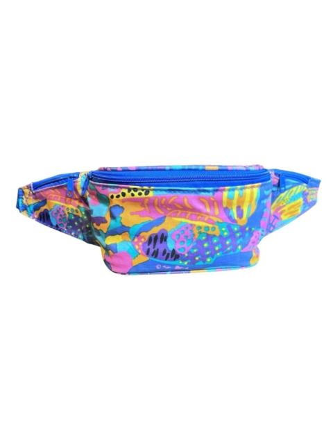 Other Designers Other - Ken Done 1980s Vinyl Floral Waist Pouch Fanny Pack Australia