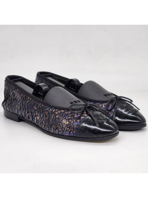 CHANEL Chanel - Phyton Leather Ballerina Flats