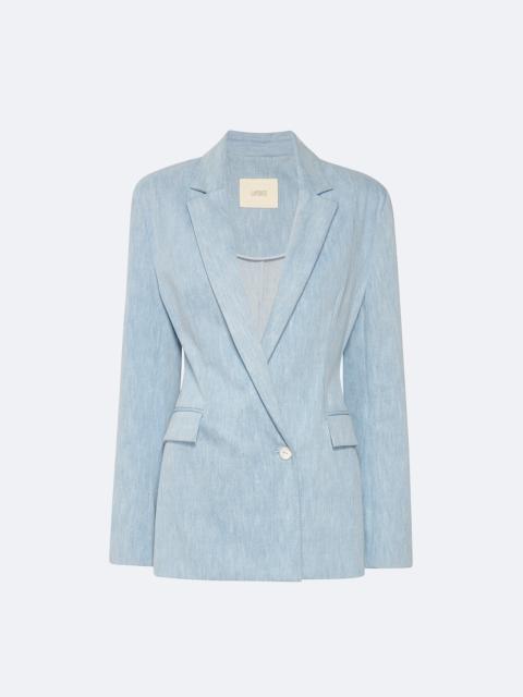 LAPOINTE Washed Denim Fitted Blazer