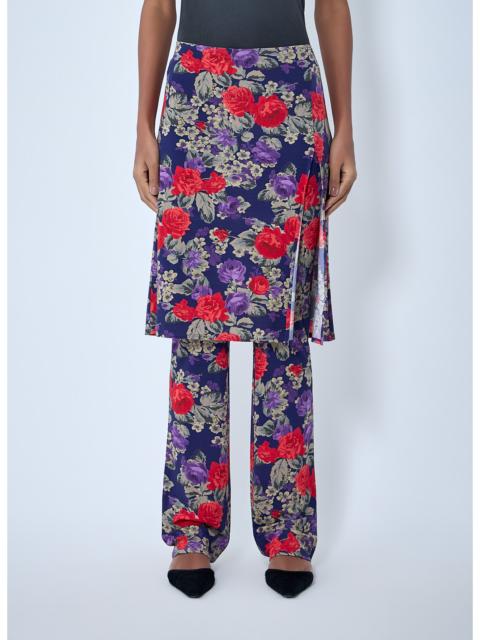 Acne Studios Acne Studios Women Floral Print Layered Skirt Pants