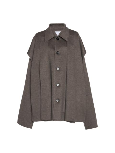 Bottega Veneta Wool-Cashmere Short Coat grey
