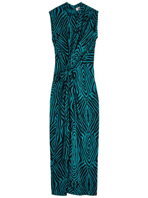 DIANE VON FURSTENBERG Diane Von Furstenberg Geri Zebra-print Jersey Maxi Dress