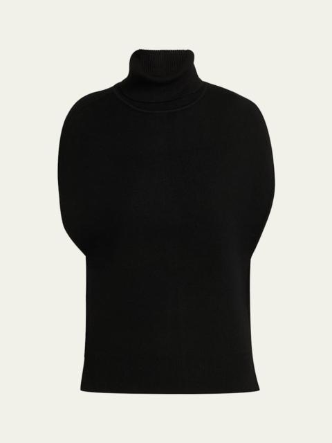 TOTEME Double-Knitted Turtleneck Cape