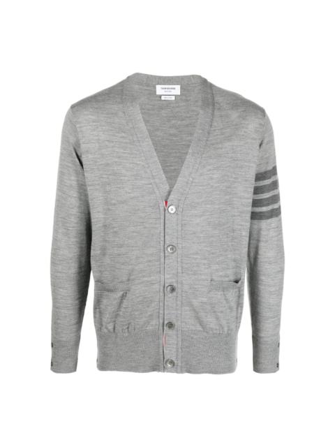 Thom Browne Wool 4-Bar V-Neck Cardigan Men