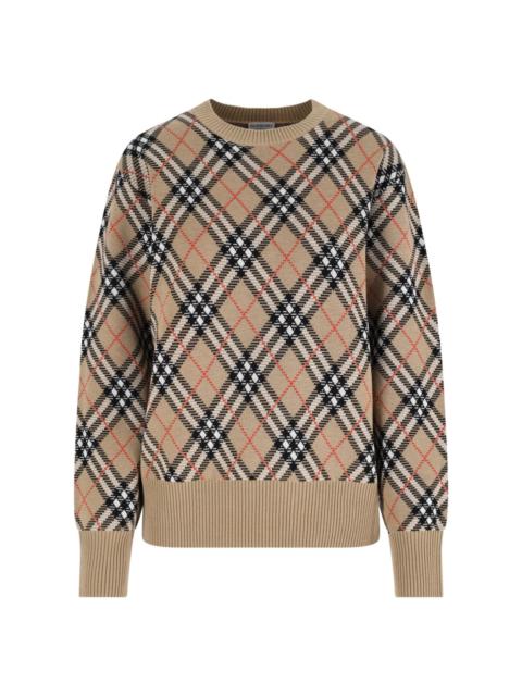 Burberry 'CHECK' CREW NECK SWEATER