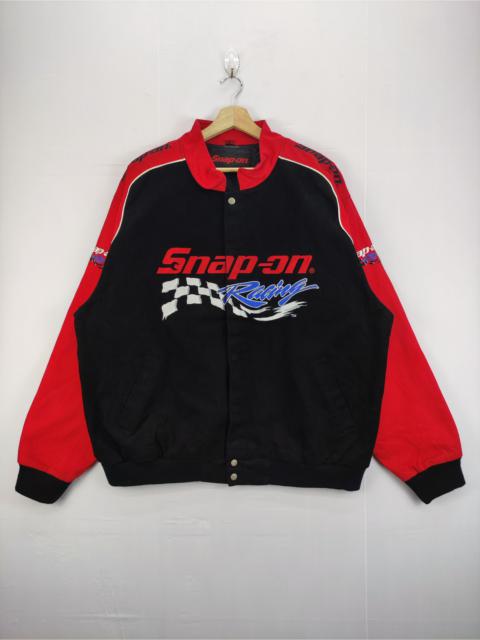 Other Designers Vintage Varsity Jacket Snap On Racing Snap Button