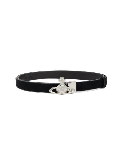 Vivienne Westwood Black Small Orb Buckle Belt