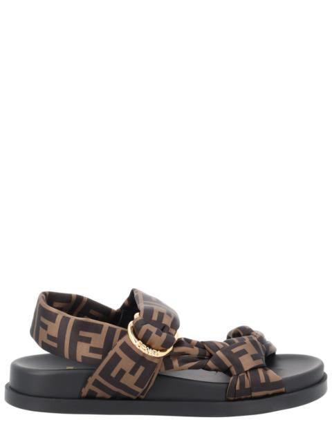 FENDI FENDI FEEL SANDAL WITH FF FABRIC