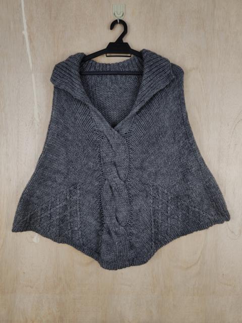 Other Designers Italian Designers - Cato Italy designer Gray Knitwear mohair cloak capes #S305