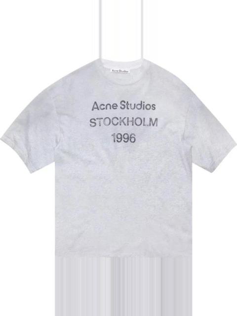 Acne Studios LOGO T-SHIRT RELAXED UNISEX FIT (PALE GREY  MELANGE)