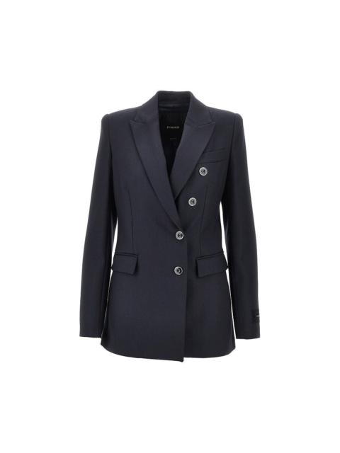 PINKO Pinko Wool-blend Double-breasted Jacket Blue Women