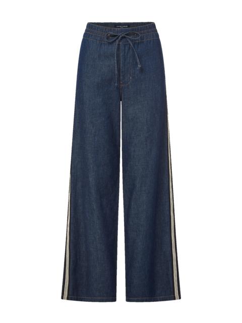 VERONICA BEARD TAYLOR TRACK-STRIPE WIDE-LEG JEAN