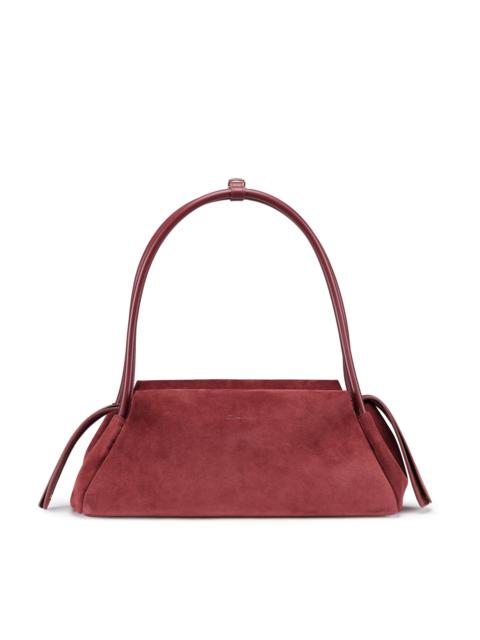 Santoni Burgundy suede shoulder bag