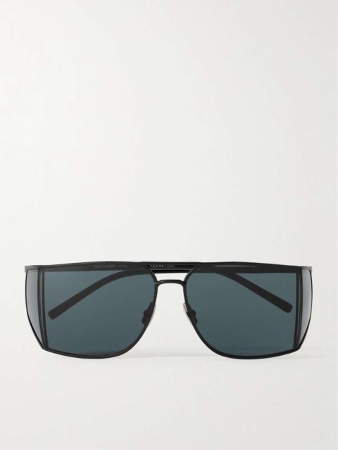 Square-Frame Metal Sunglasses