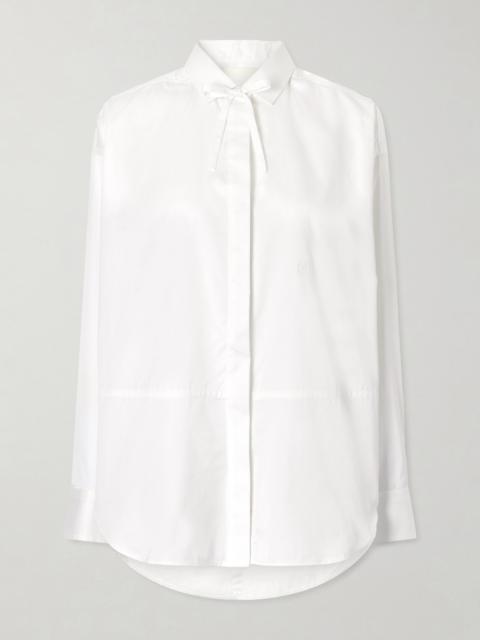 RÙADH The Dune Tie-detailed Cotton-sateen Shirt