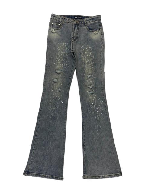 Other Designers Archival Clothing - 🔥FLARE JEANS HAPHAZARD DISTRESSED DENIM BOOTCUT JEANS