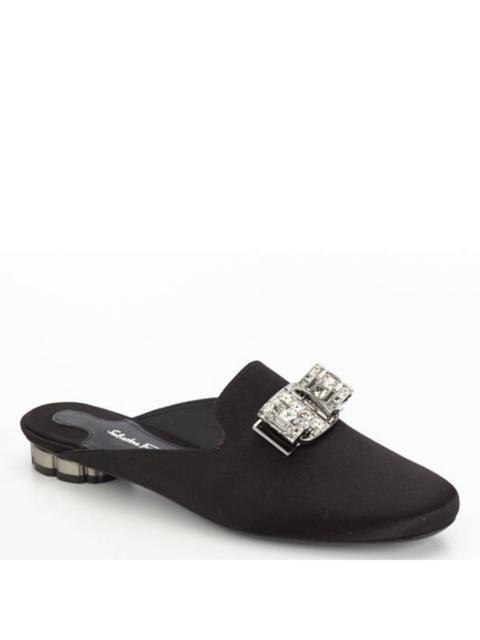 FERRAGAMO Ferragamo Alseno Crystal-Embellished Vara Bow Mules, Size 7 C