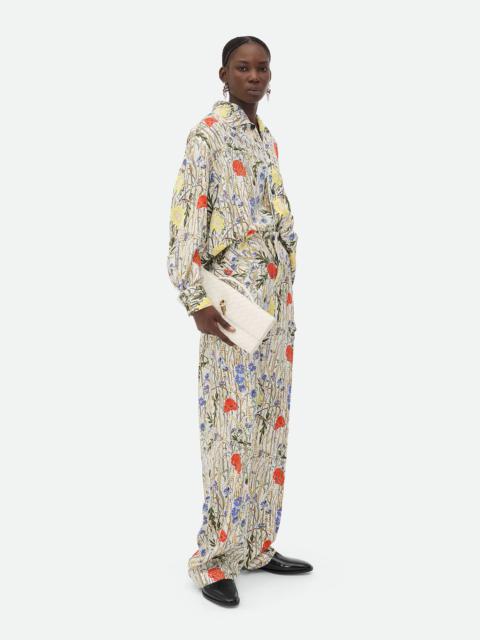 Bottega Veneta Flower Viscose And Silk Pyjama Set