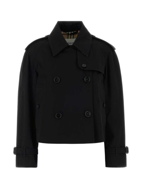 Burberry Burberry Women Black Cotton Myfair Trench Coat