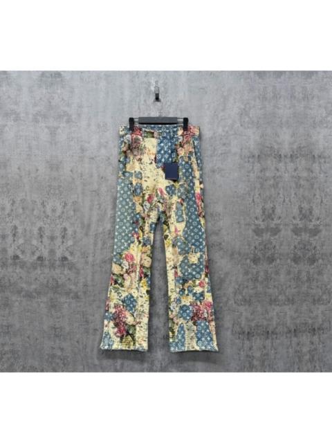 Louis Vuitton Louis Vuitton floral Boro embroidered logo jeans
