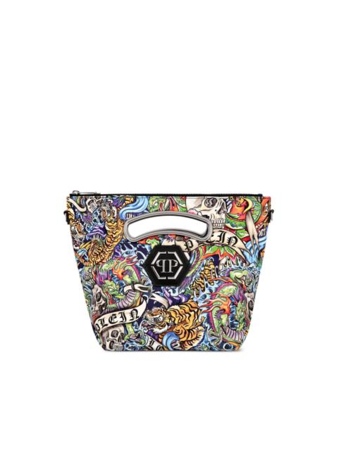 PHILIPP PLEIN medium Tattoo-print tote bag