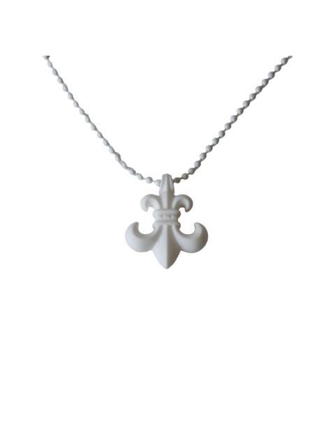 Chrome Hearts Chrome Hearts Silicone BS Fleur Ball-Chain Pendant Necklace White