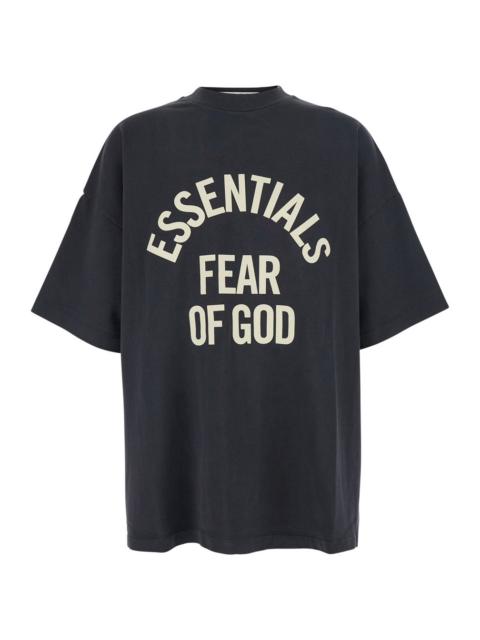 ESSENTIALS Fear Of God Men Black T-Shirt 'Campus 90'S Short Sleeve Tee Essentials' With Short Sleeves And Round
