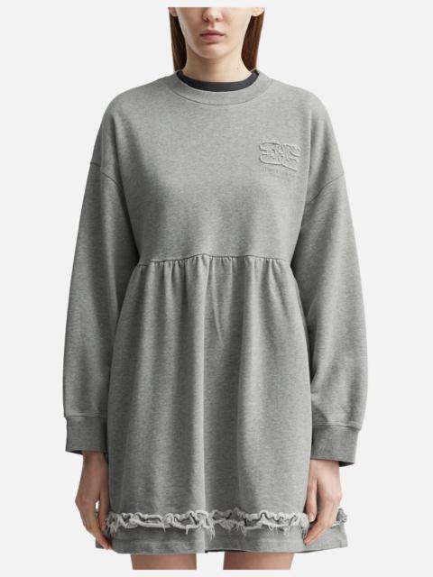 GANNI ISOLI CREWNECK PEPLUM DRESS