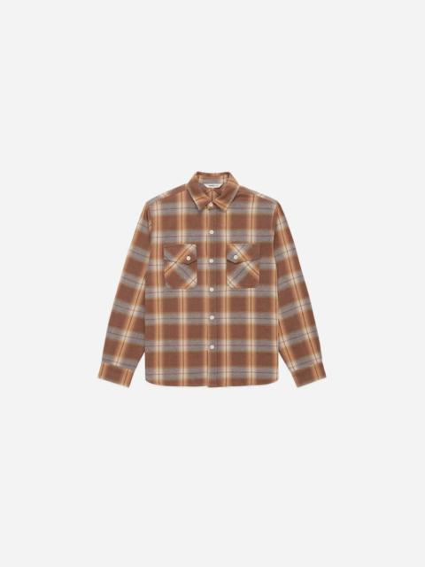 3sixteen Crosscut Flannel - Tobacco/Ecru Brush Check
